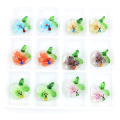 Neues Entwurfs-Brautjunfer-Geschenk-flache runde Lampwork Glas-reale Blumen-Halsketten-Anhänger 12pcs / box, MC0031